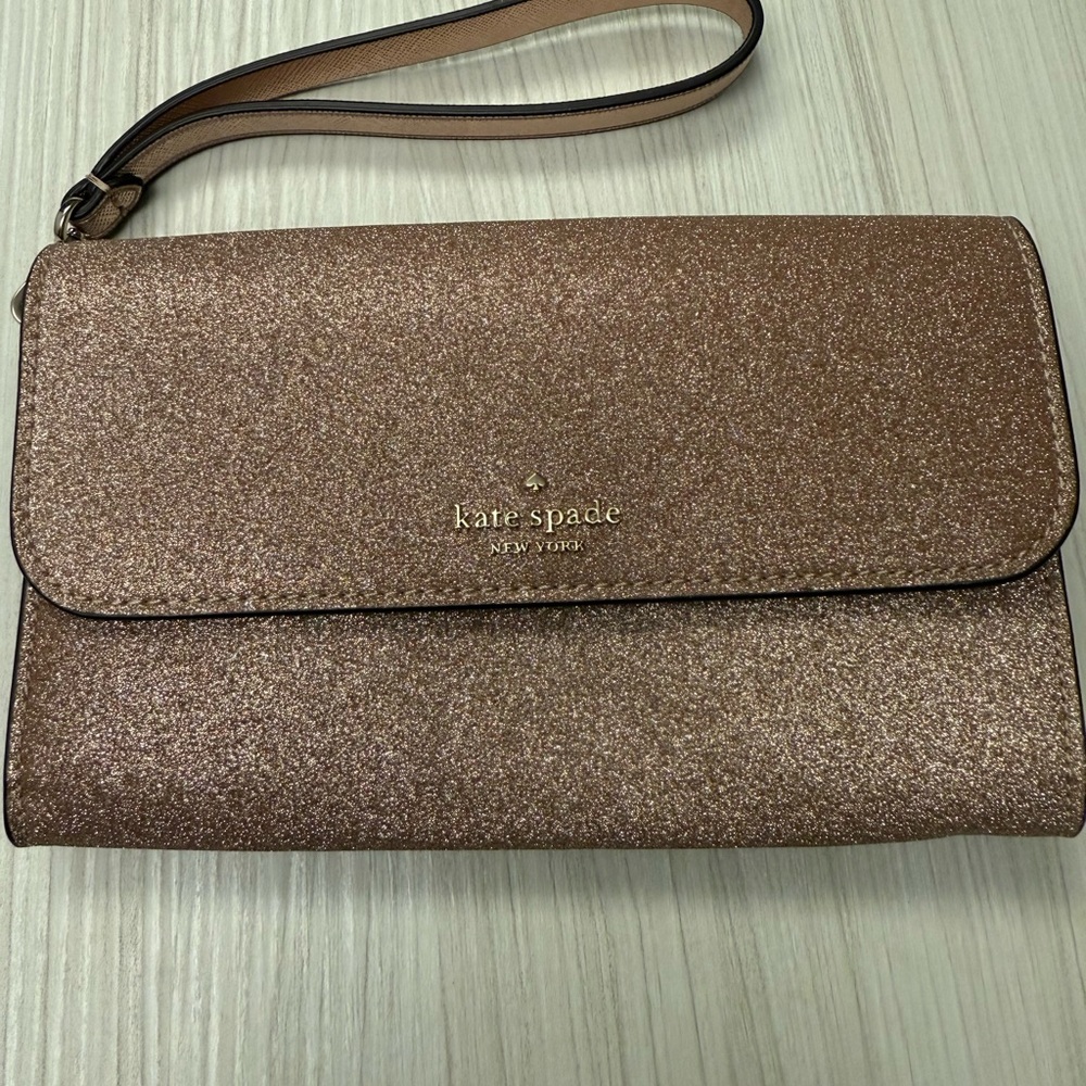 Kate Spade Sparkling Rose Gold Wristlet